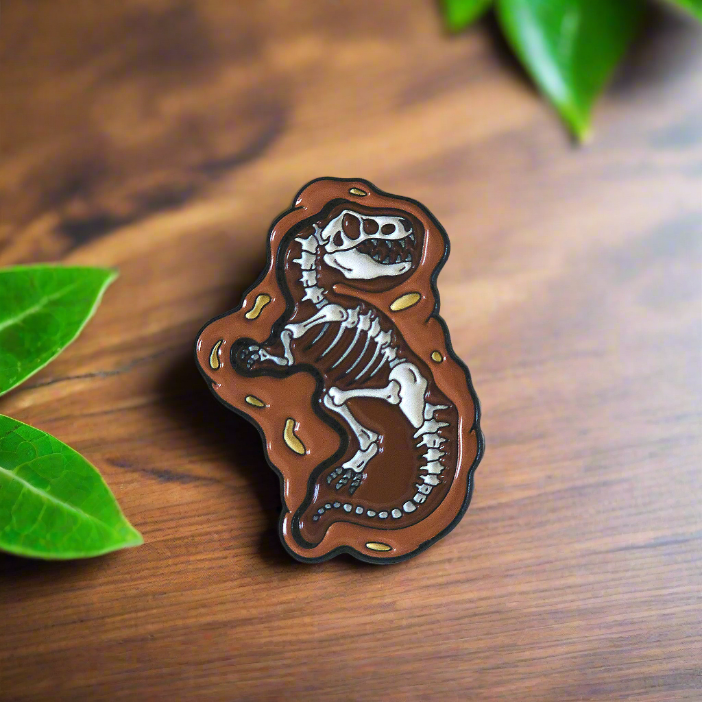 Tyrannosaurus Skeleton Enamel Pin